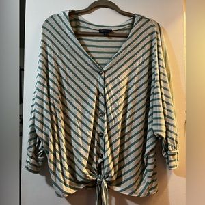 Blue stripe top